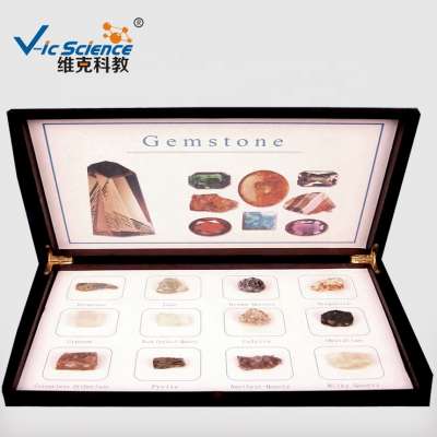 Geology studies Teaching precious stone gemstone educational specimens (12kind) Natural raw mineral